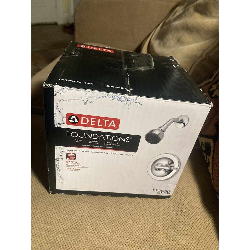 Delta B112900C Foundations One-Handle Wall Mount 1-Spray Shower Faucet in Chrome